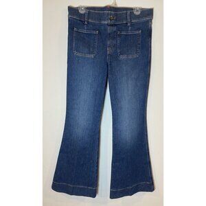 Spanx Flare Jeans Patch Pockets Size Large L *no tag*